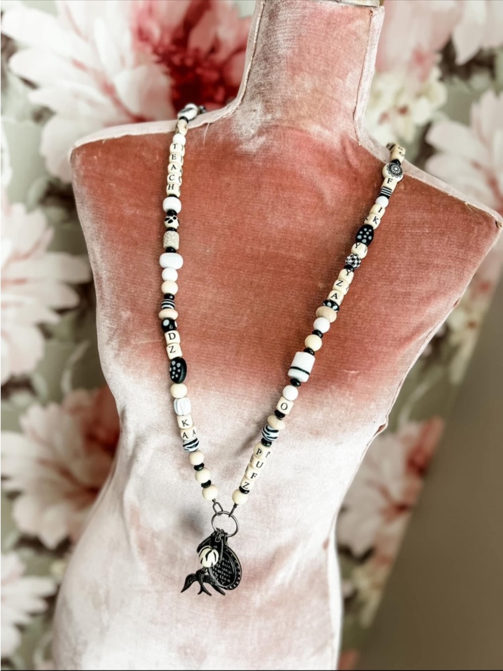 PLUNDER Jewelry Alphabet Teach Lanyard Necklace NWOT - Picture 2 of 14